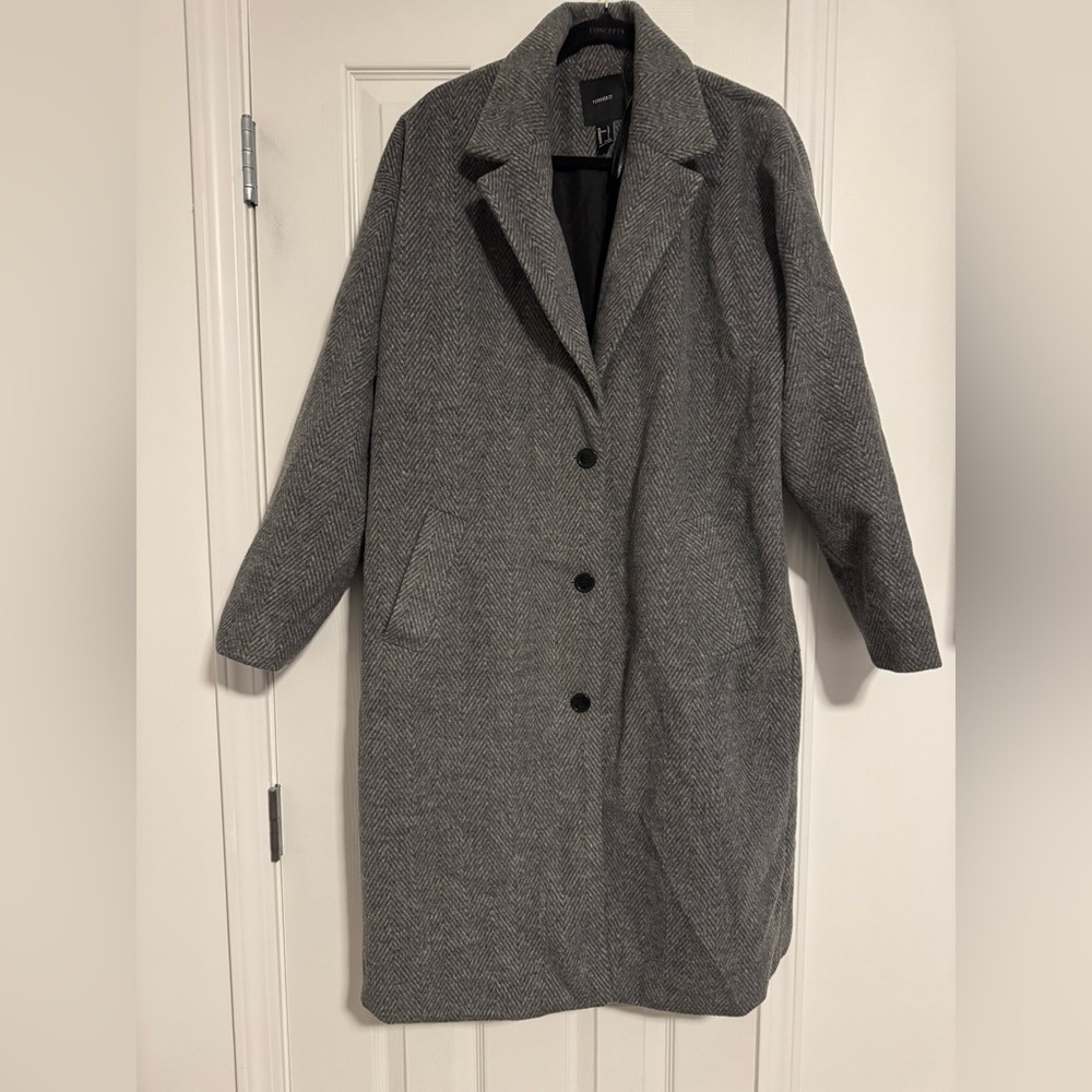 Forever 21 Gray Women's Coat - Picture 2 of 6